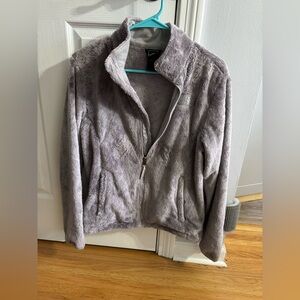 The North Face Plush Osito Fleece Jacket in Light Gray